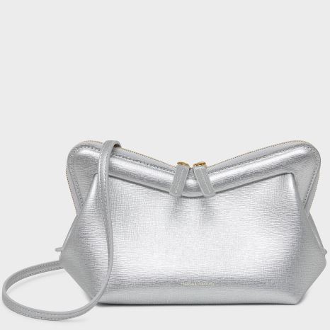 Women's Mansur Gavriel Mini M Frame Crossbody Bags Silver | AU 890MRI